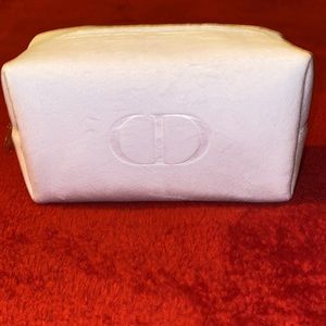 Dior Pouch Cosmetic Organizer Makeup Square White Dopp Beauty bag